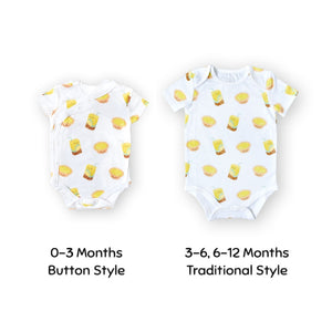 the wee bean onesie newborn style and over the head style