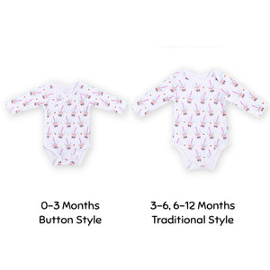 Organic Cotton Long Sleeve Baby Onesie - Boba