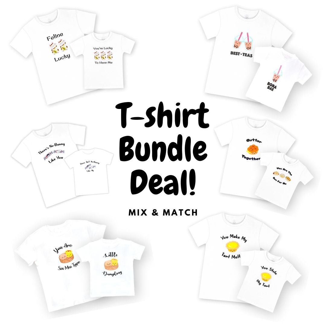 4pcs Organic Cotton T-shirts Bundle Deal - Mix & Match!