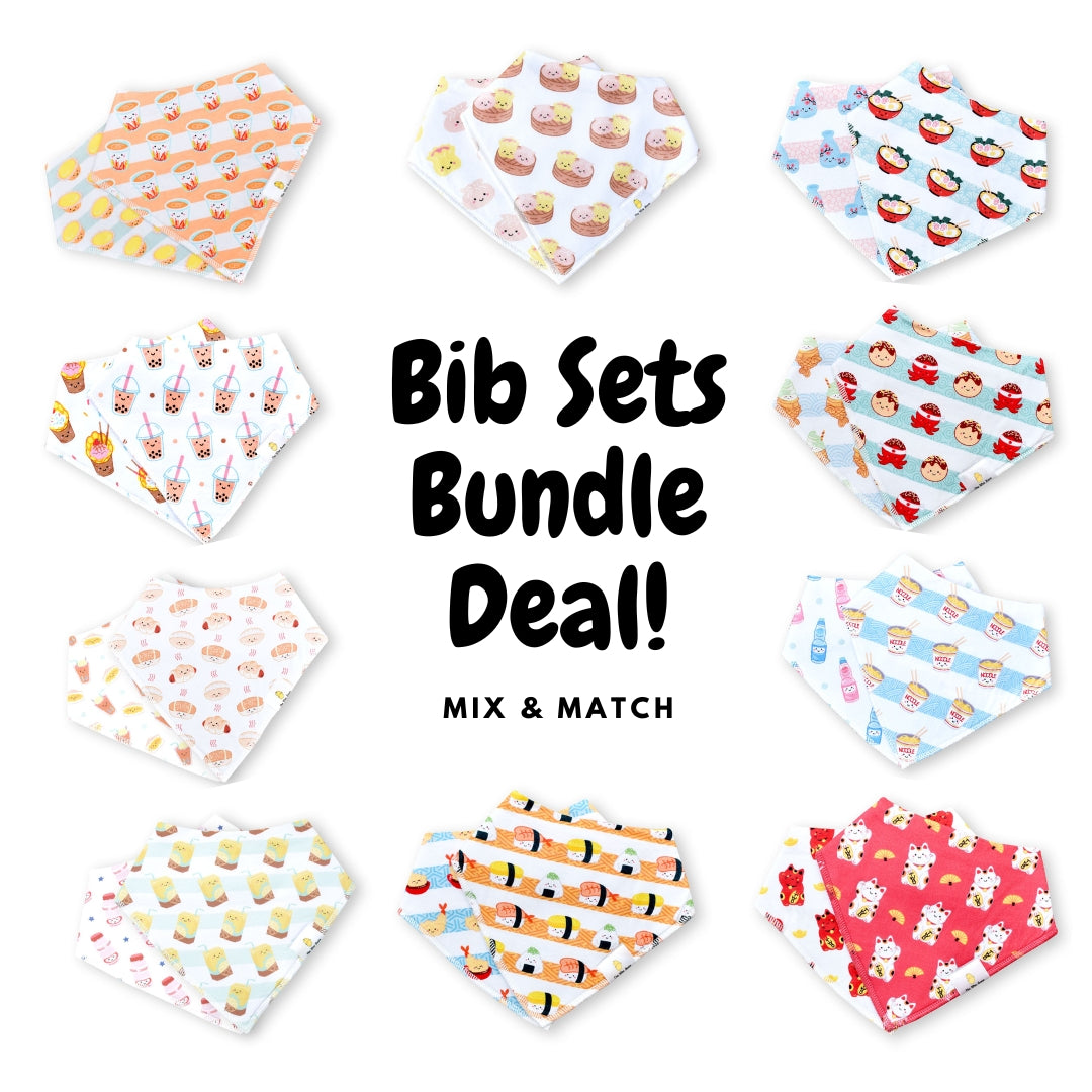 the wee bean bib sets bundle deal