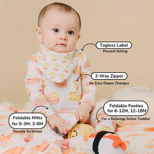 product features for our convertible reversible zipper bamboo PJs