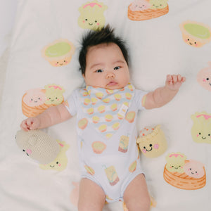 Fleece Milestone Blanket for Baby Photography - I'm All That and Dim Sum