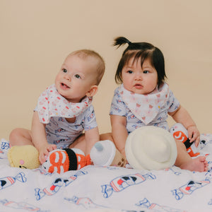 cute babies in bunny candy onesie