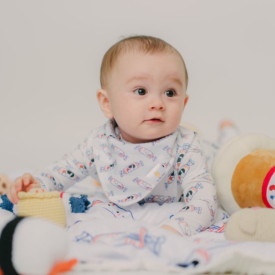 the wee bean organic cotton baby bandana bibs rabbit white candy mr softee ice cream hong kong childhood treats