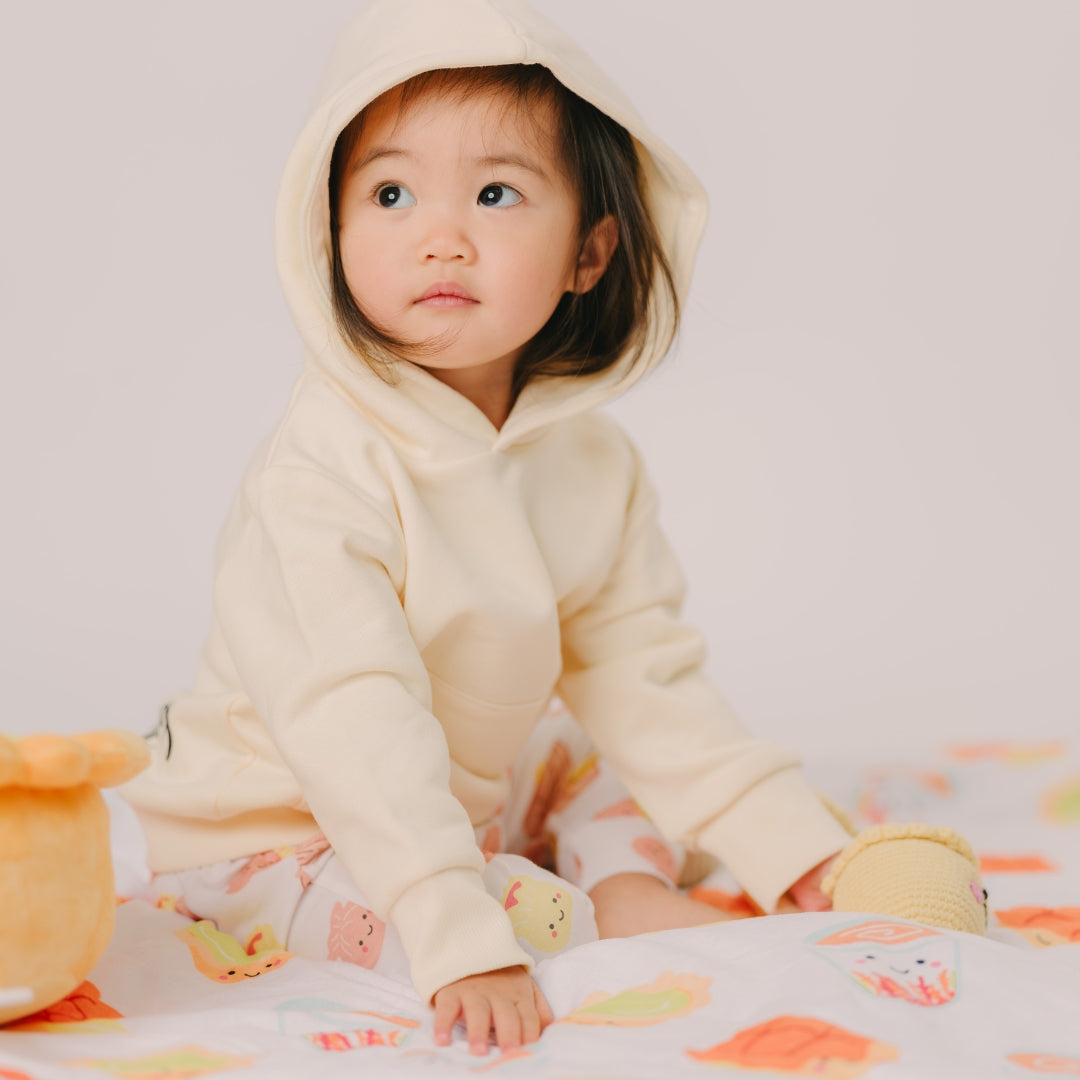 minky fleece soft baby blanket flat lay cha chaan teng taste of hong kong milk tea pineapple bun egg tart the wee bean