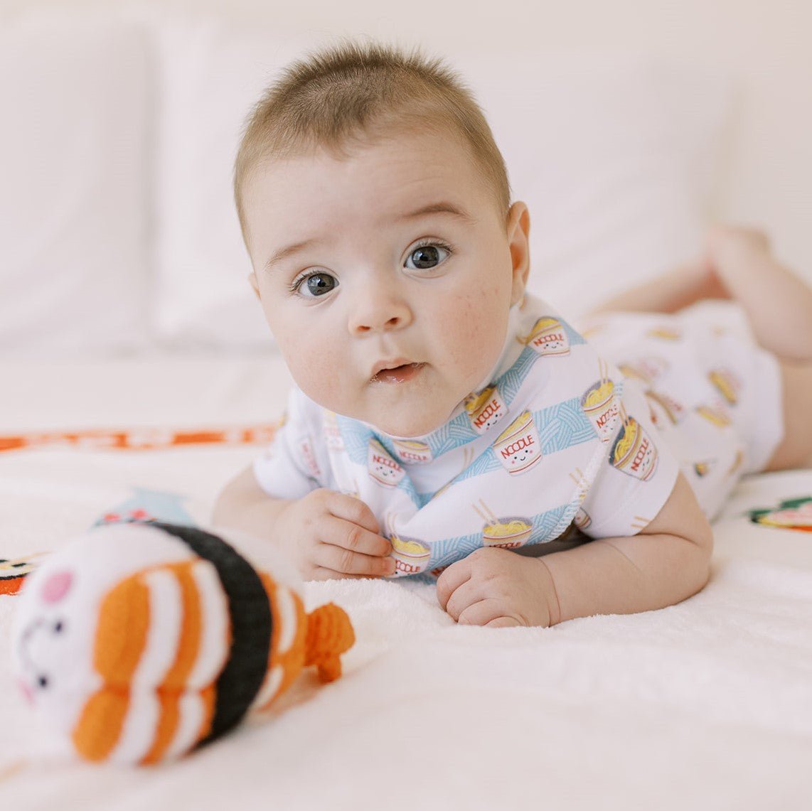 the wee bean organic cotton baby bandana drool bib set in japan nissan cup noodle and ramune marble soda