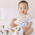 the wee bean organic cotton onesie clothing romper in sushi nigiri ebi shrimp tamago and onigiri